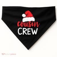 Funny Cousin Crew Santa Hat Matching Christmas Sleeping Xmas USA-Made Doggie Bandana thumb 0