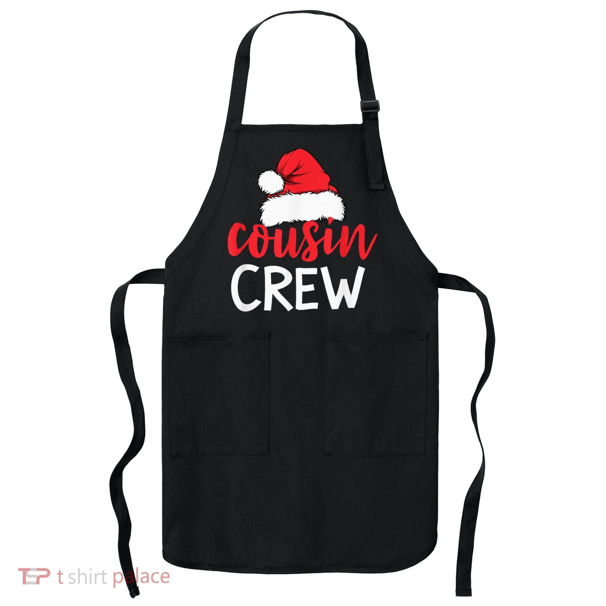 Funny Cousin Crew Santa Hat Matching Christmas Sleeping Xmas Apron