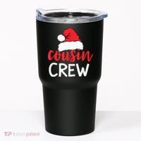 Funny Cousin Crew Santa Hat Matching Christmas Sleeping Xmas Tumbler thumb 0