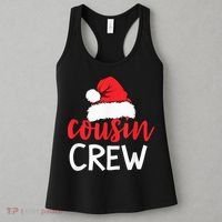 Funny Cousin Crew Santa Hat Matching Christmas Sleeping Xmas Women's Tank Top thumb 3