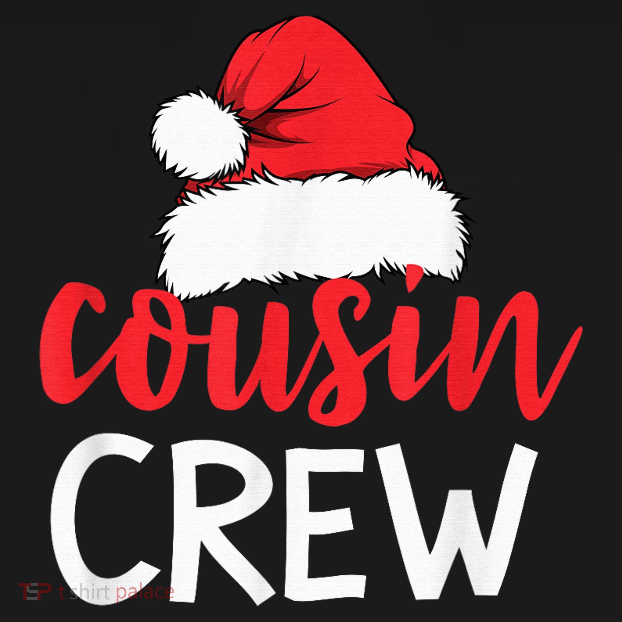 Funny Cousin Crew Santa Hat Matching Christmas Sleeping Xmas Women's Tank Top