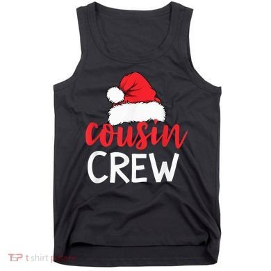 Funny Cousin Crew Santa Hat Matching Christmas Sleeping Xmas Tank Top