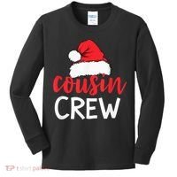 Funny Cousin Crew Santa Hat Matching Christmas Sleeping Xmas Kids Long Sleeve Shirt thumb 0