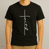 Faith Cross Christian For Men Women Kids T-Shirt thumb 3