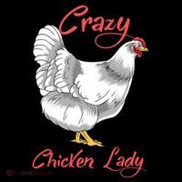 Funny Crazy Chicken Lady Gift USA-Made Doggie Bandana thumb 2