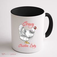 Funny Crazy Chicken Lady Gift Coffee Mug thumb 1