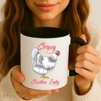 Funny Crazy Chicken Lady Gift Coffee Mug thumb 3