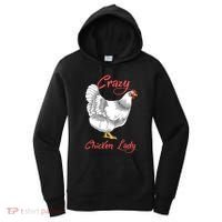 Funny Crazy Chicken Lady Gift Women's Hoodie thumb 0