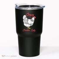 Funny Crazy Chicken Lady Gift Tumbler thumb 0