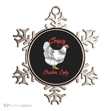 Funny Crazy Chicken Lady Gift Ornament