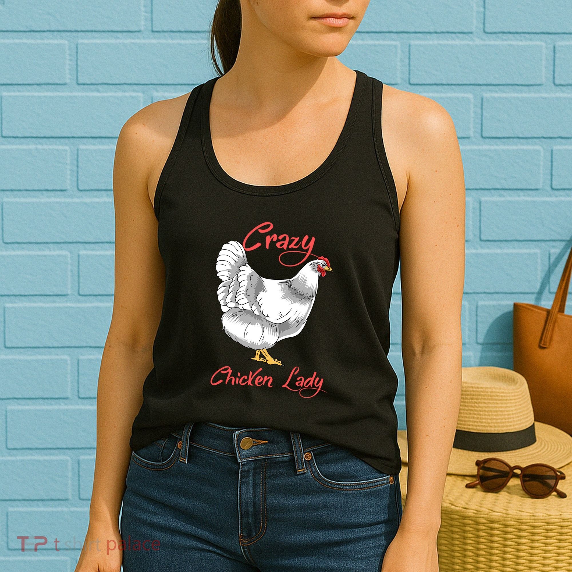 Funny Crazy Chicken Lady Gift Women's Tank Top
