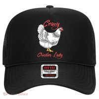 Funny Crazy Chicken Lady Gift Hat thumb 0