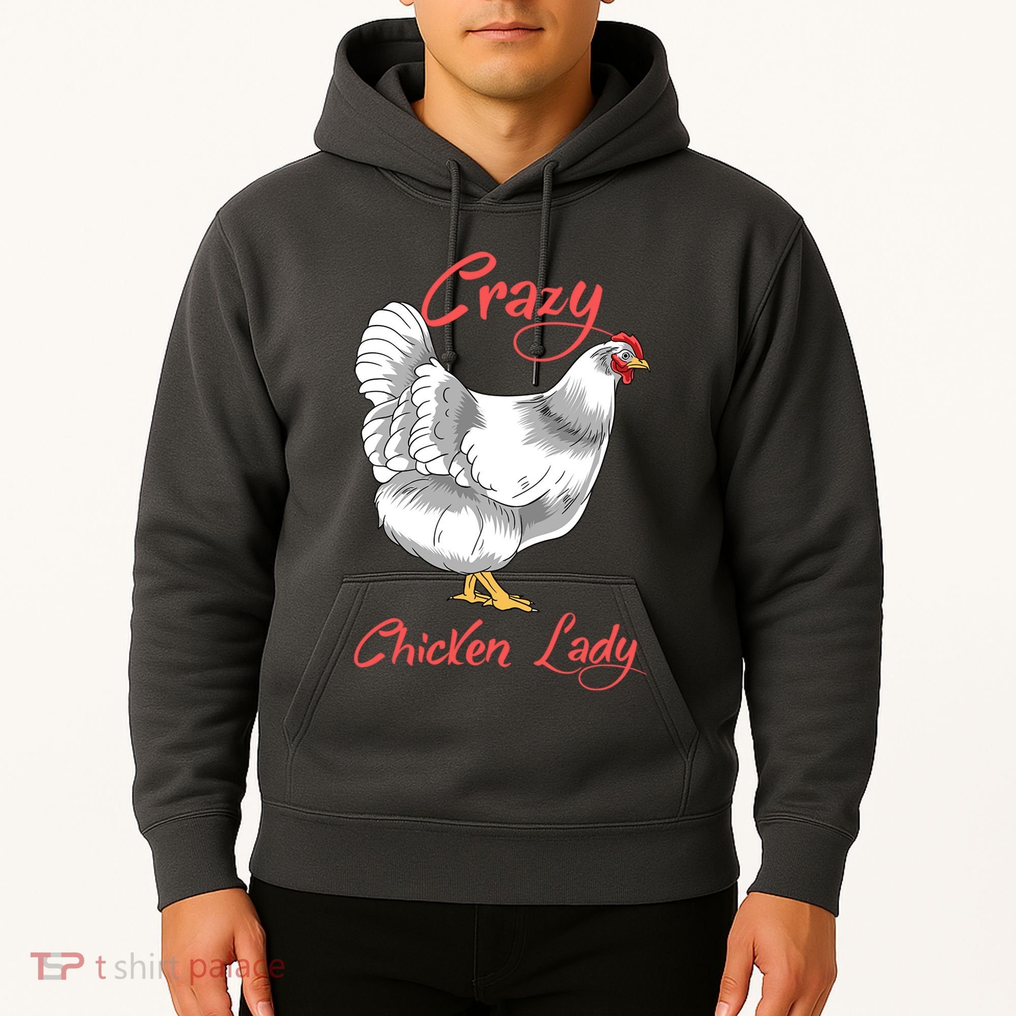 Funny Crazy Chicken Lady Gift Hoodie