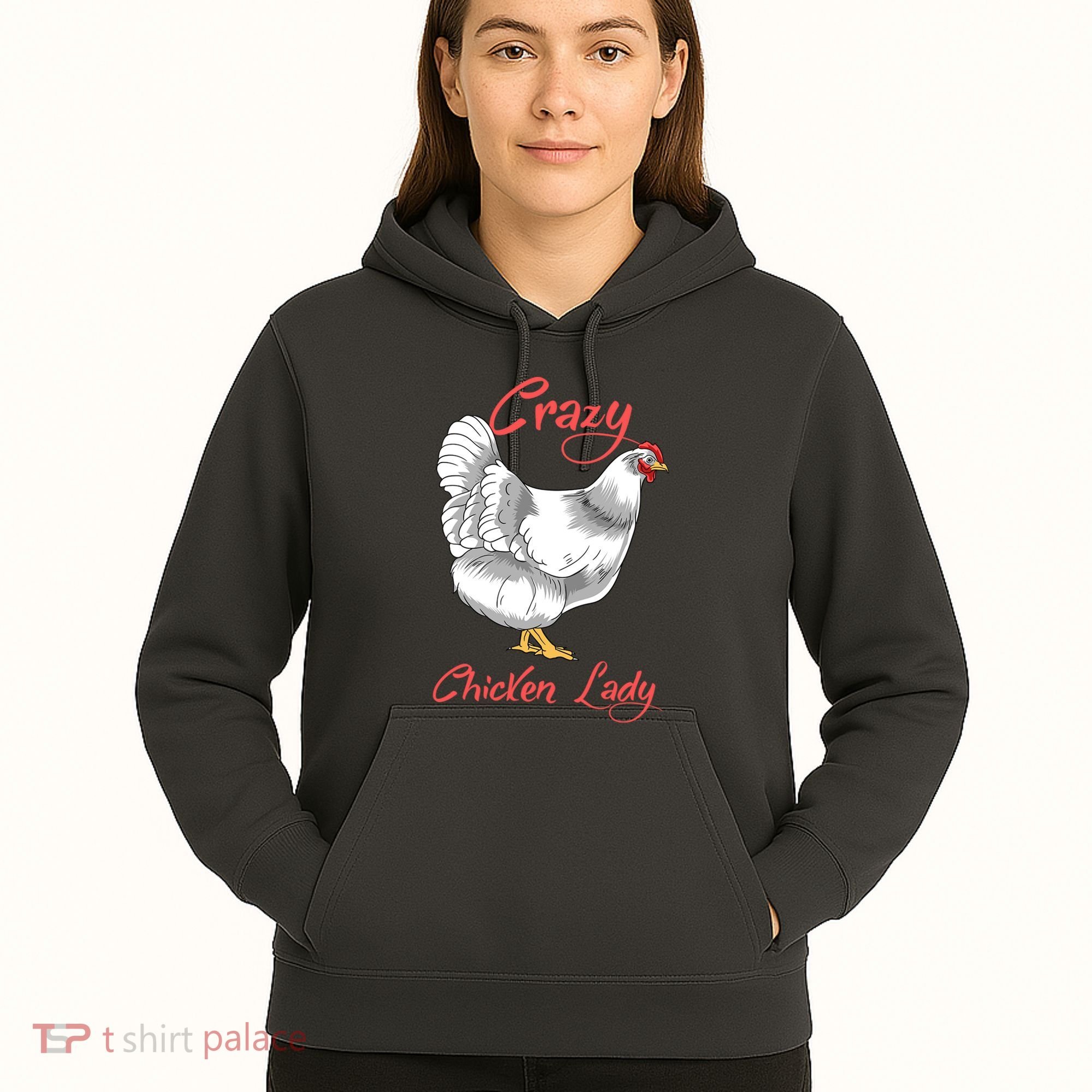 Funny Crazy Chicken Lady Gift Hoodie