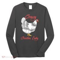 Funny Crazy Chicken Lady Gift Long Sleeve Shirt thumb 0