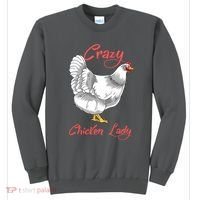 Funny Crazy Chicken Lady Gift Sweatshirt thumb 0