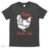 Funny Crazy Chicken Lady Gift T-Shirt thumb 0