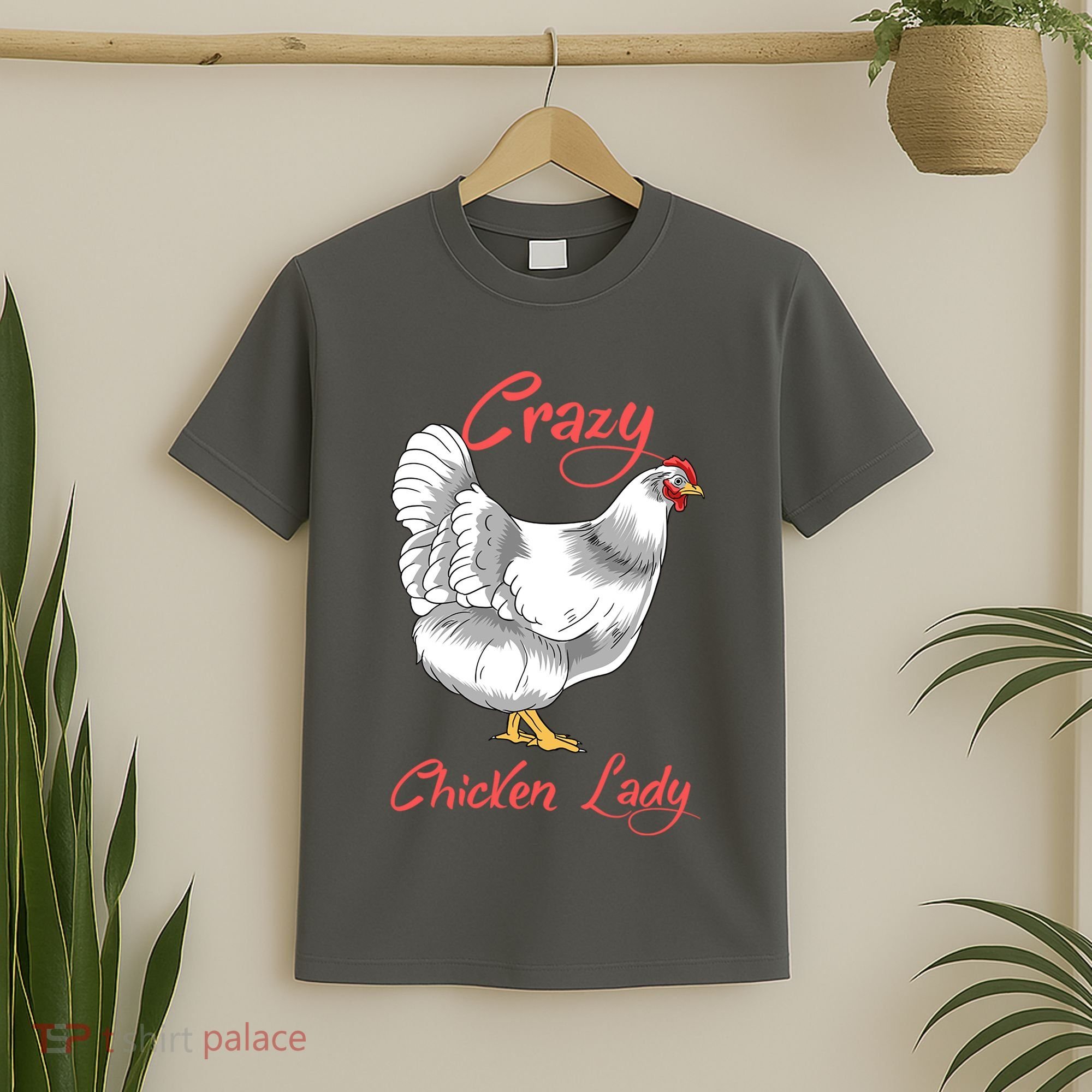 Funny Crazy Chicken Lady Gift T-Shirt