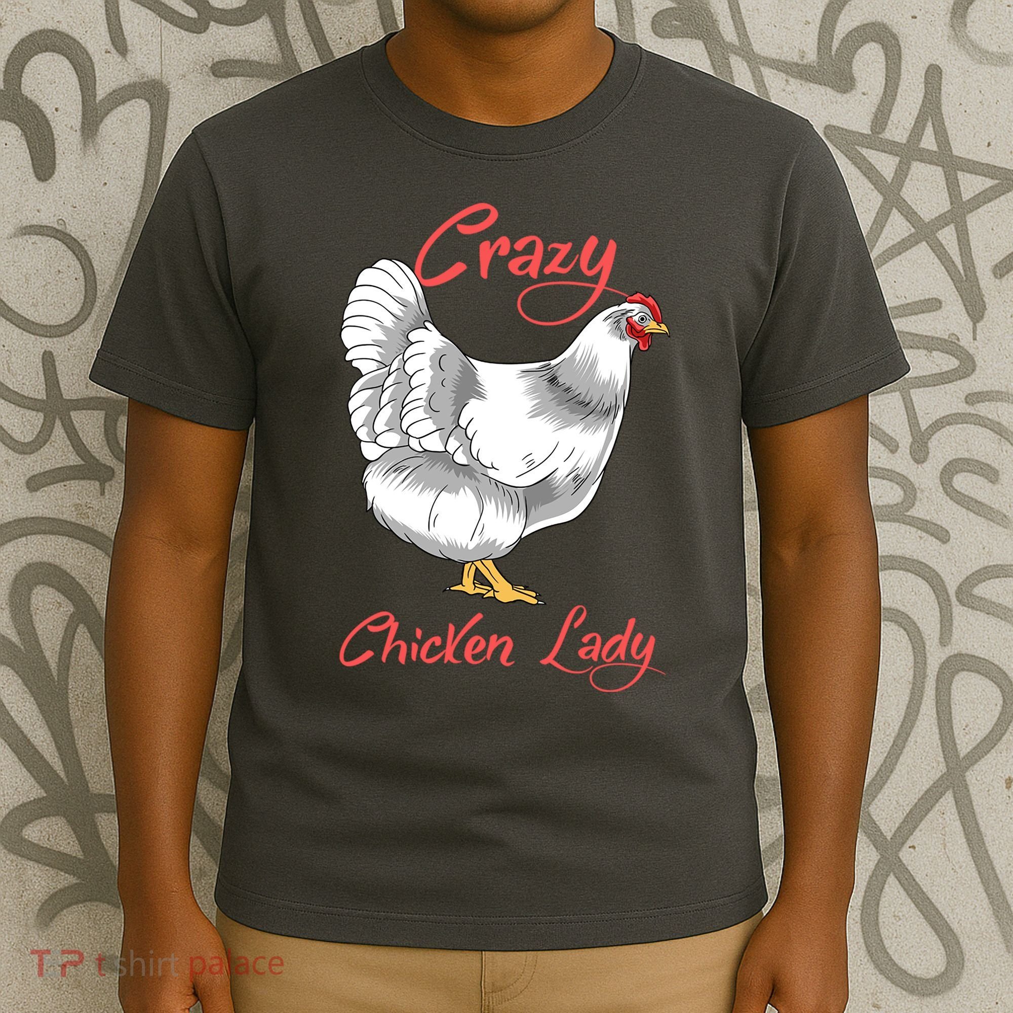 Funny Crazy Chicken Lady Gift T-Shirt