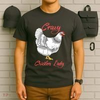 Funny Crazy Chicken Lady Gift T-Shirt thumb 6