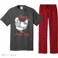 Funny Crazy Chicken Lady Gift Pajama Set thumb 0
