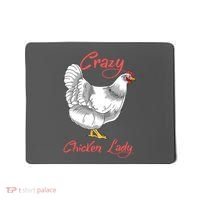 Funny Crazy Chicken Lady Gift Mousepad thumb 0