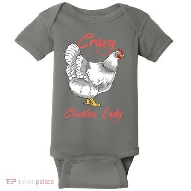 Funny Crazy Chicken Lady Gift Baby Bodysuit