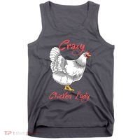 Funny Crazy Chicken Lady Gift Tank Top thumb 0