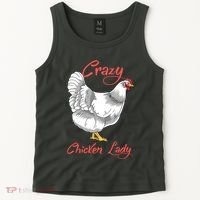 Funny Crazy Chicken Lady Gift Tank Top thumb 2