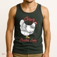 Funny Crazy Chicken Lady Gift Tank Top thumb 3