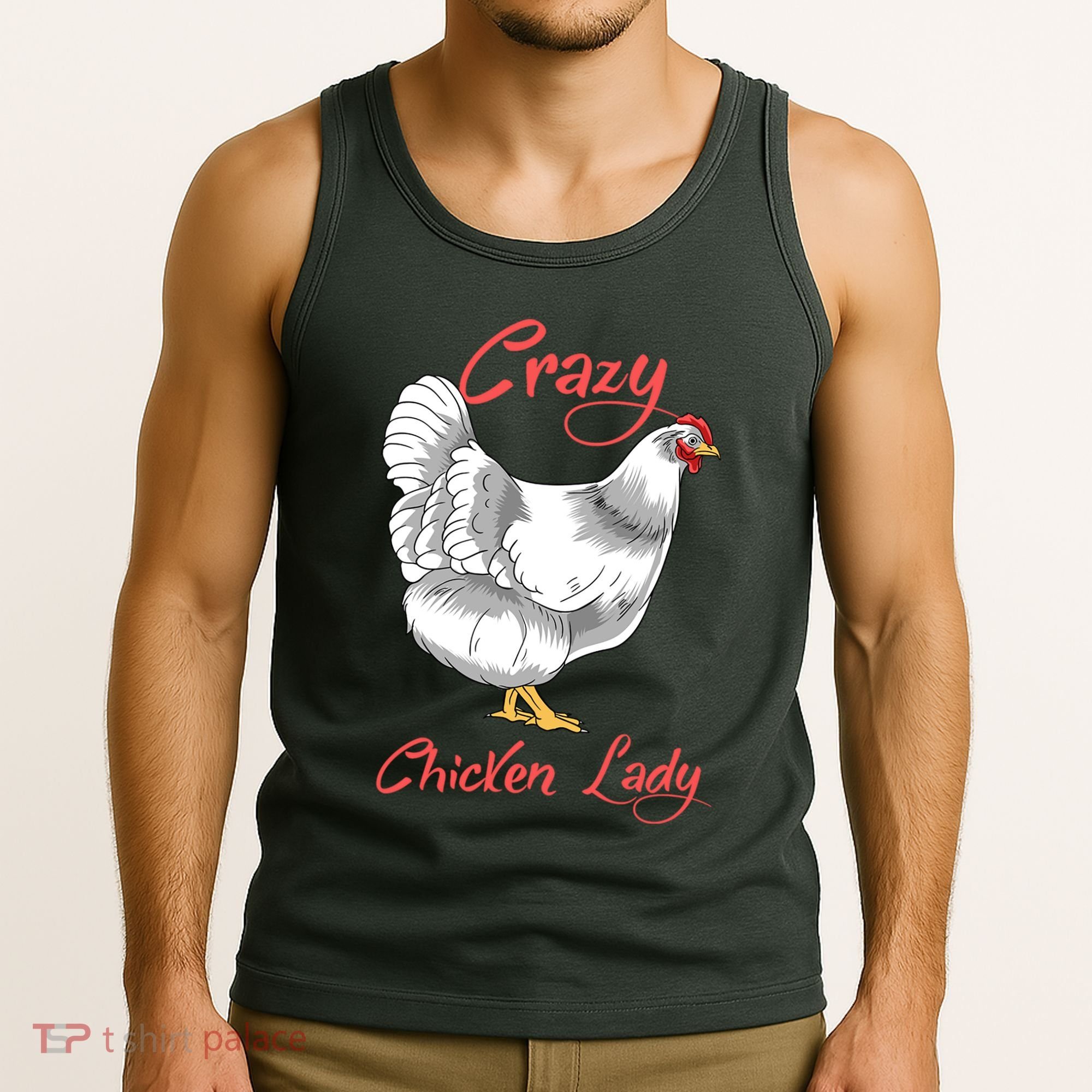 Funny Crazy Chicken Lady Gift Tank Top