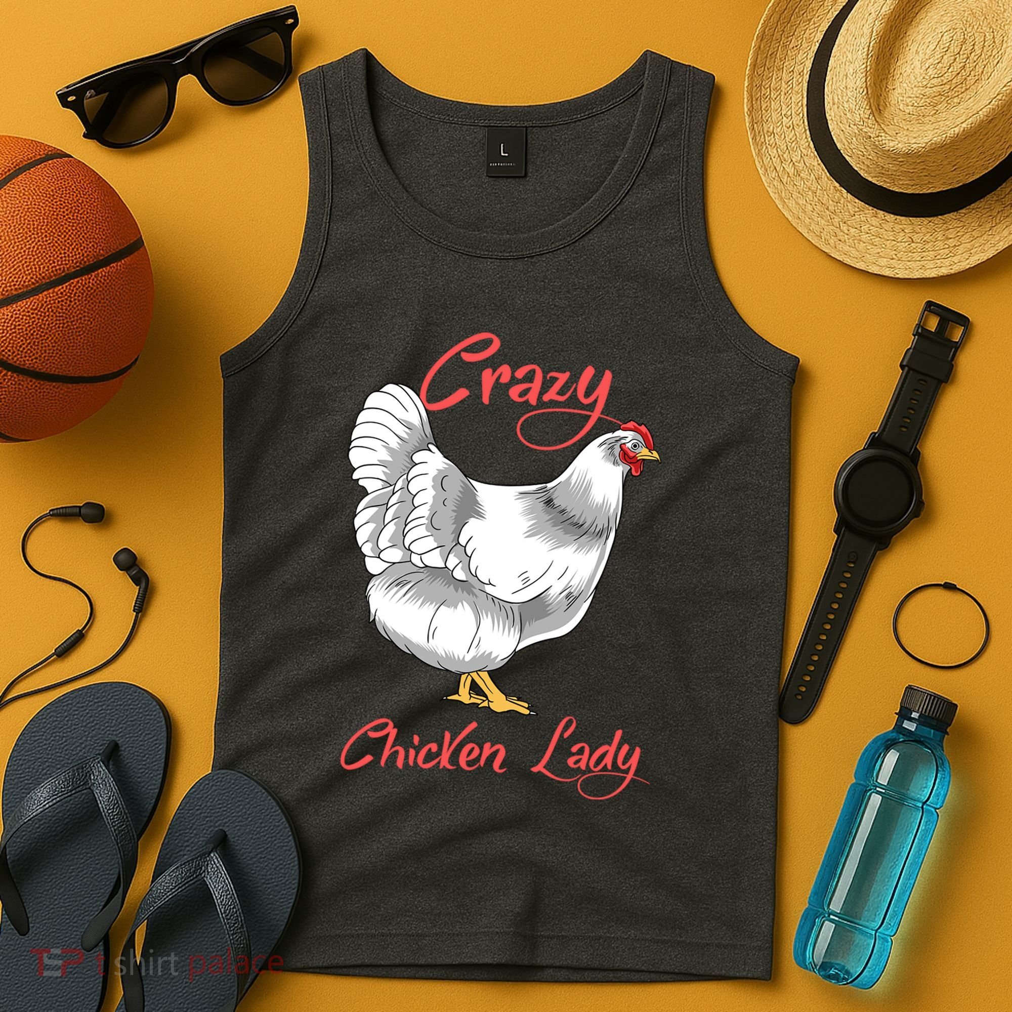 Funny Crazy Chicken Lady Gift Tank Top