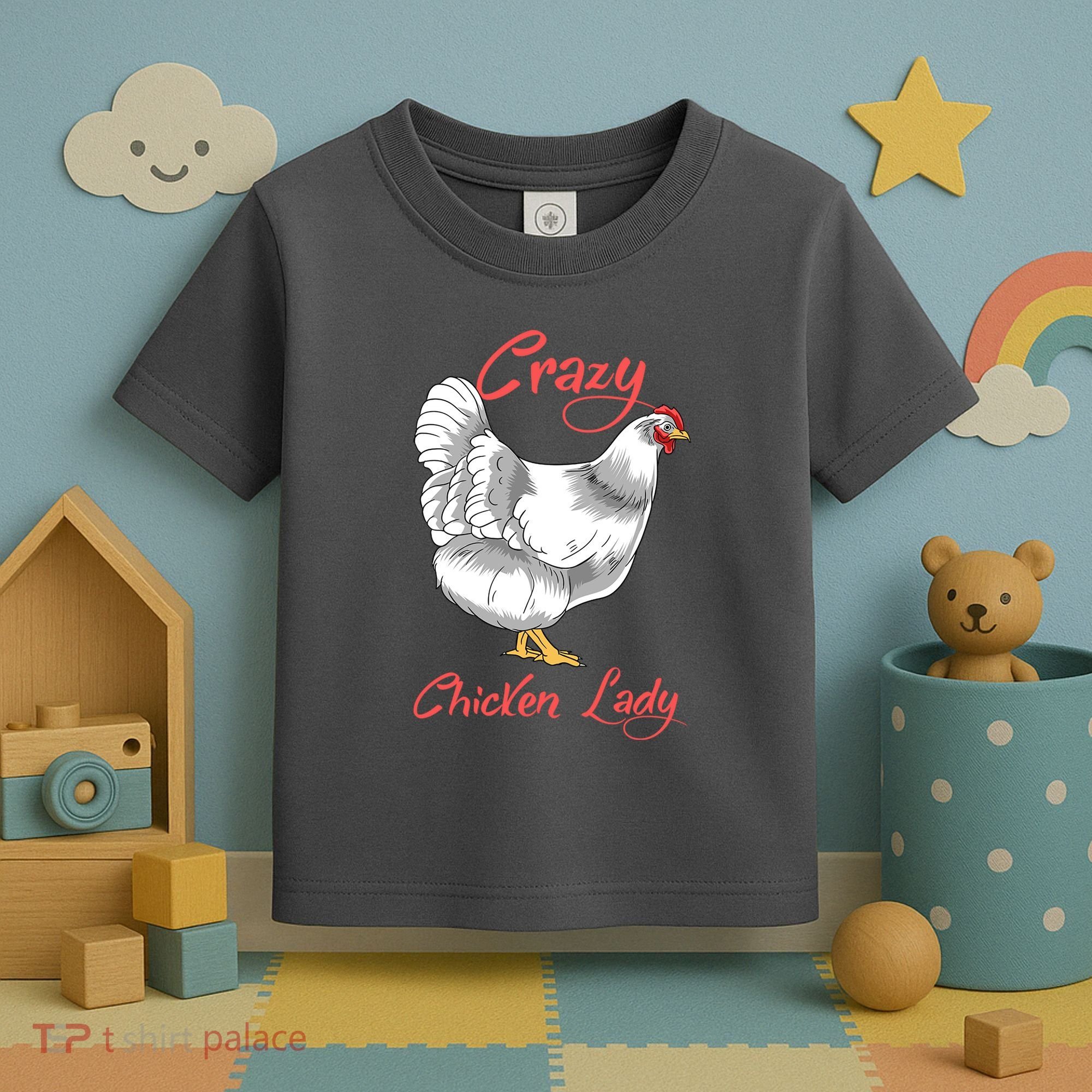 Funny Crazy Chicken Lady Gift Toddler T-Shirt