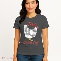Funny Crazy Chicken Lady Gift Women's T-Shirt thumb 4