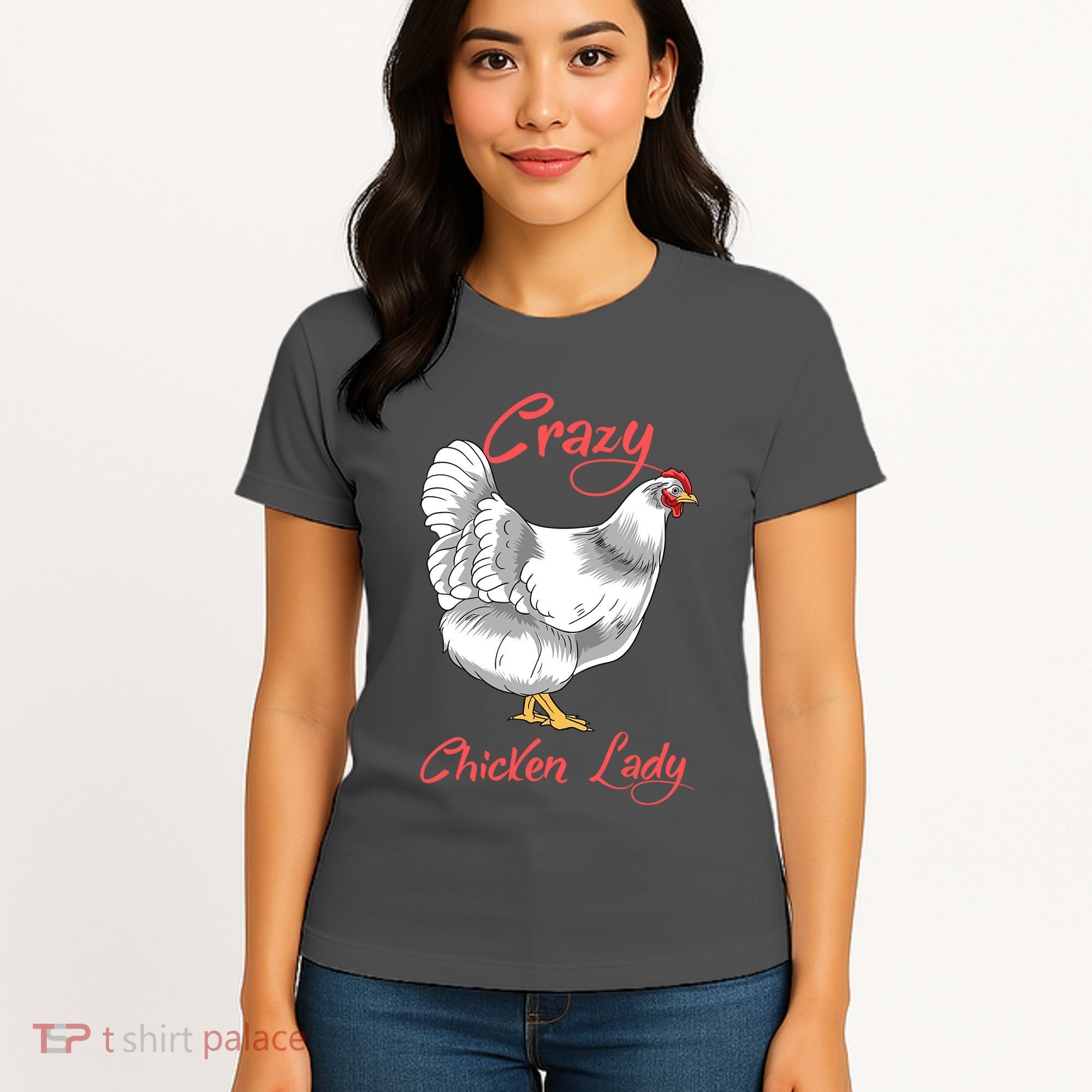 Funny Crazy Chicken Lady Gift Women's T-Shirt