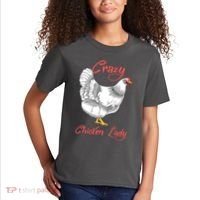 Funny Crazy Chicken Lady Gift Kids T-Shirt thumb 2