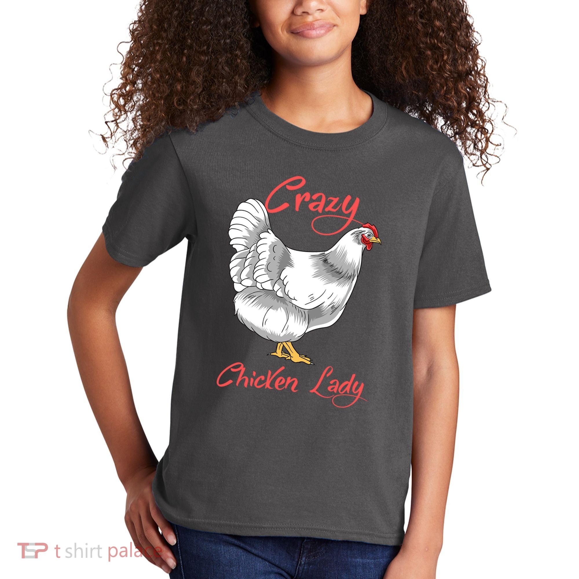 Funny Crazy Chicken Lady Gift Kids T-Shirt