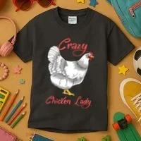 Funny Crazy Chicken Lady Gift Kids T-Shirt thumb 3