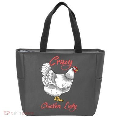 Funny Crazy Chicken Lady Gift Tote Bag