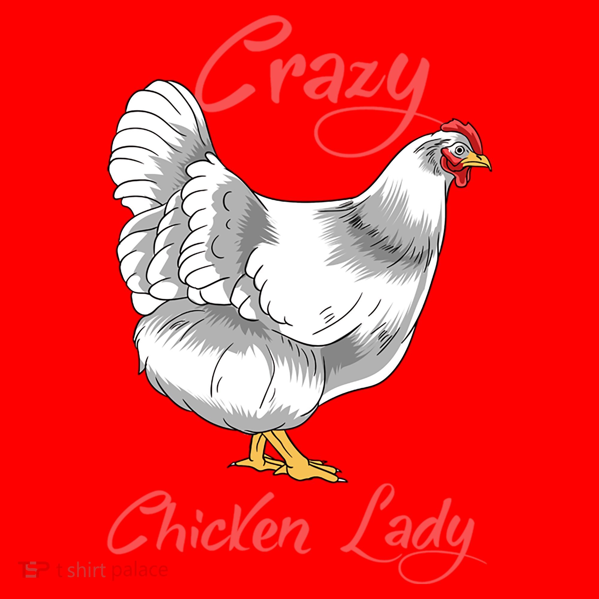 Funny Crazy Chicken Lady Gift Santa Hat