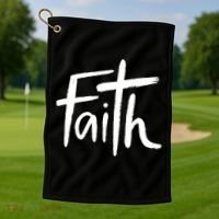 Faith Cross Christianity Golf Towel thumb 1