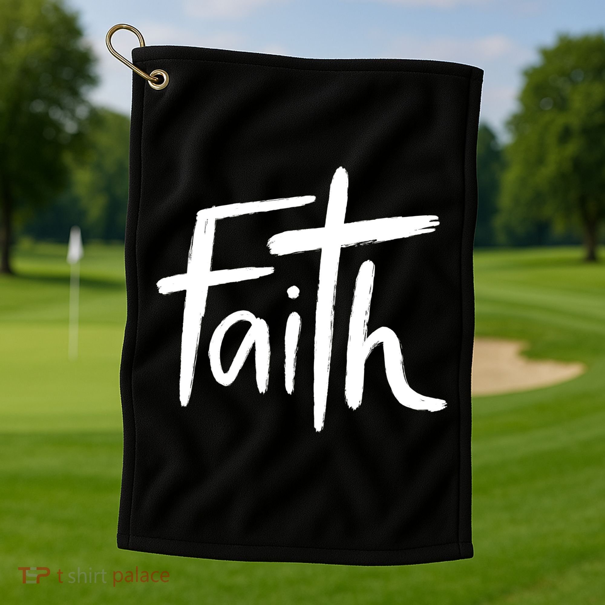 Faith Cross Christianity Golf Towel