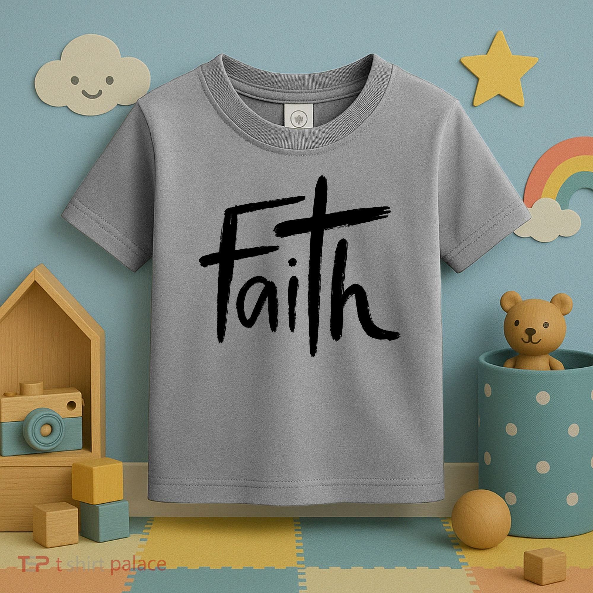 Faith Cross Christianity Toddler T-Shirt