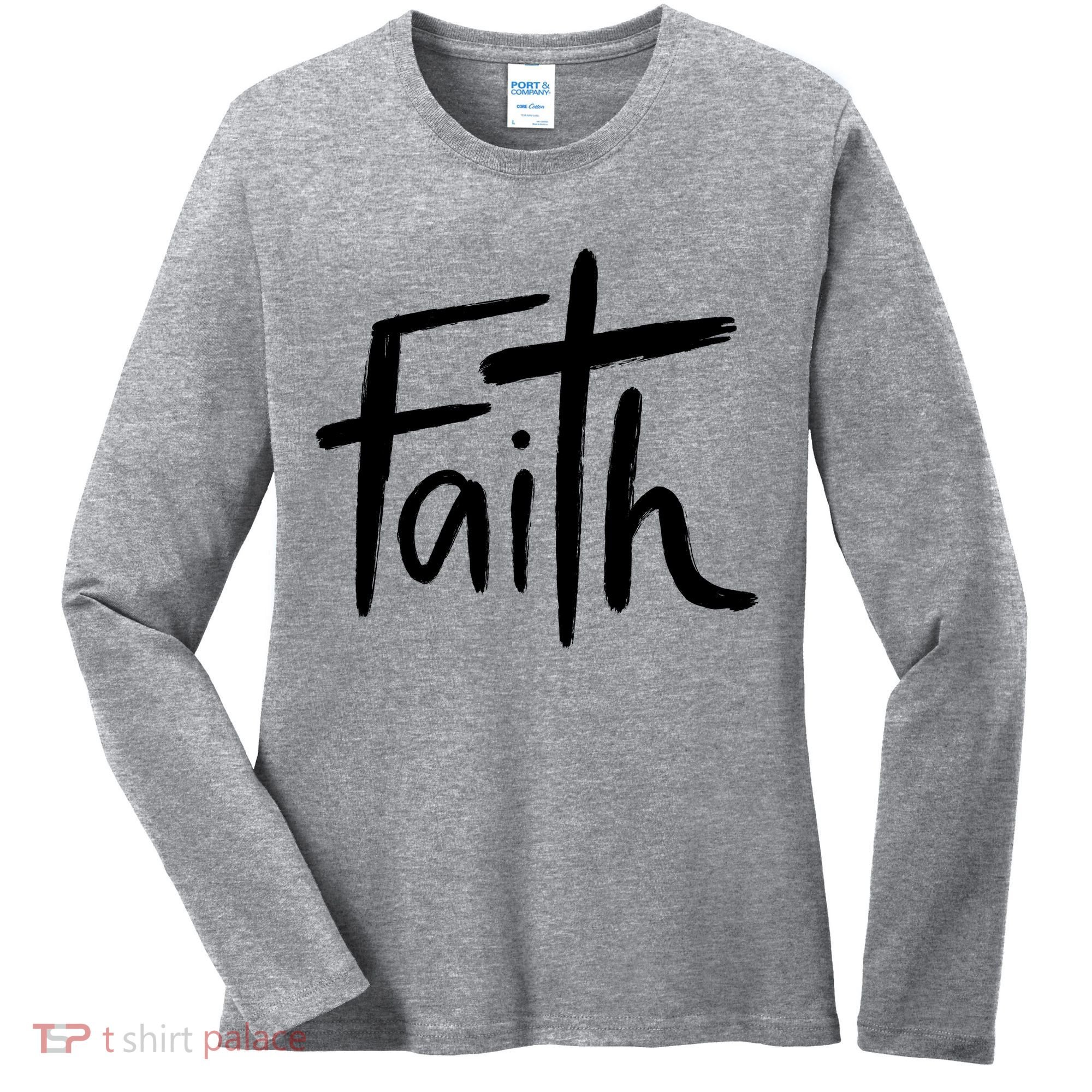 Faith Cross Christianity Women's Long Sleeve Shirt