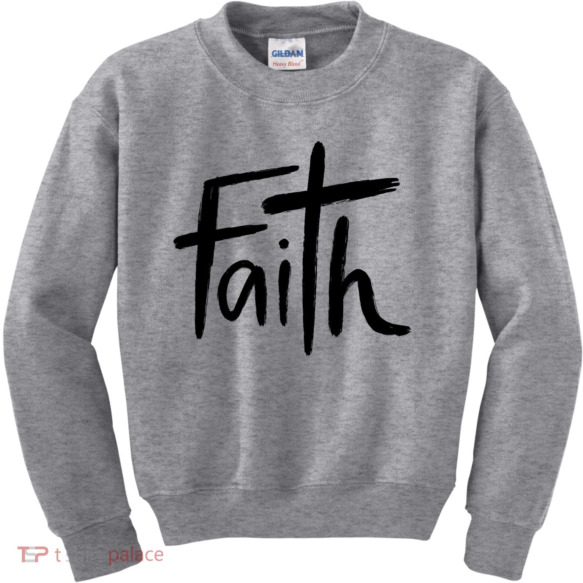 Faith Cross Christianity Kids Sweatshirt