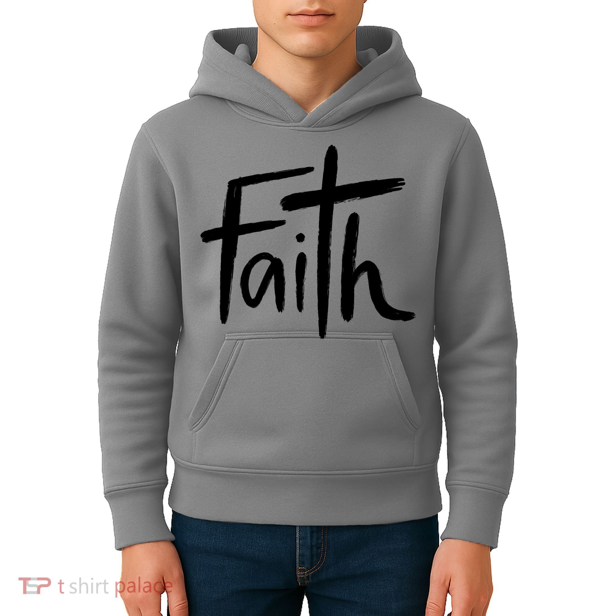 Faith Cross Christianity Kids Hoodie