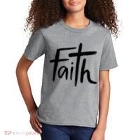 Faith Cross Christianity Kids T-Shirt thumb 2