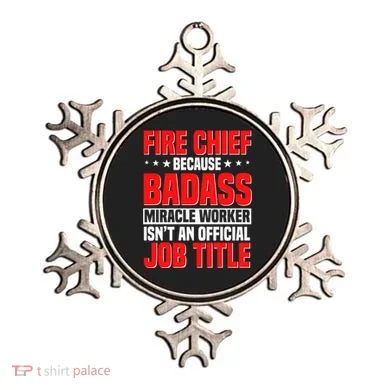 Fire Chief Comding Officer Badass Fire Firefighter Gift Ornament
