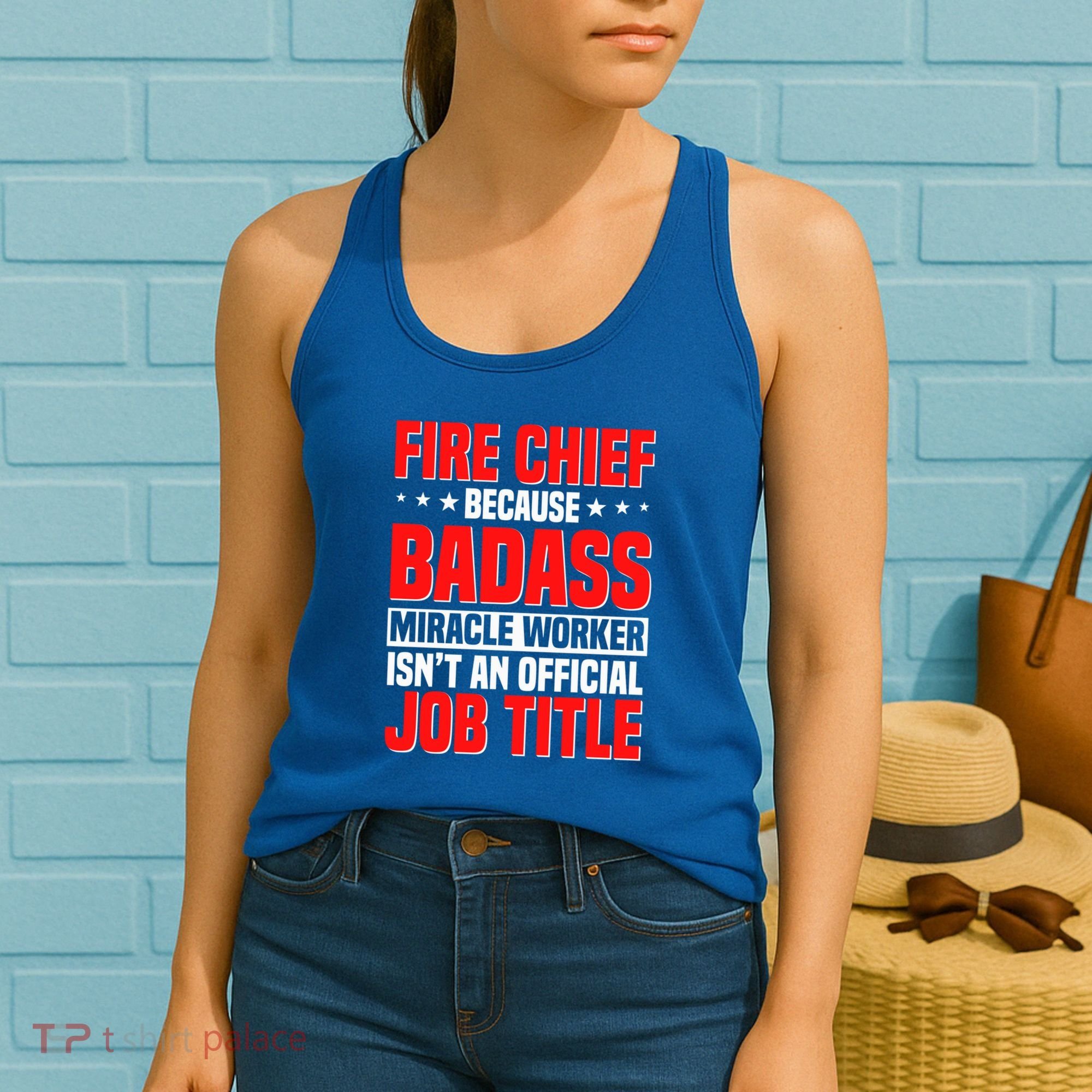 Fire Chief Comding Officer Badass Fire Firefighter Gift Women's Tank Top