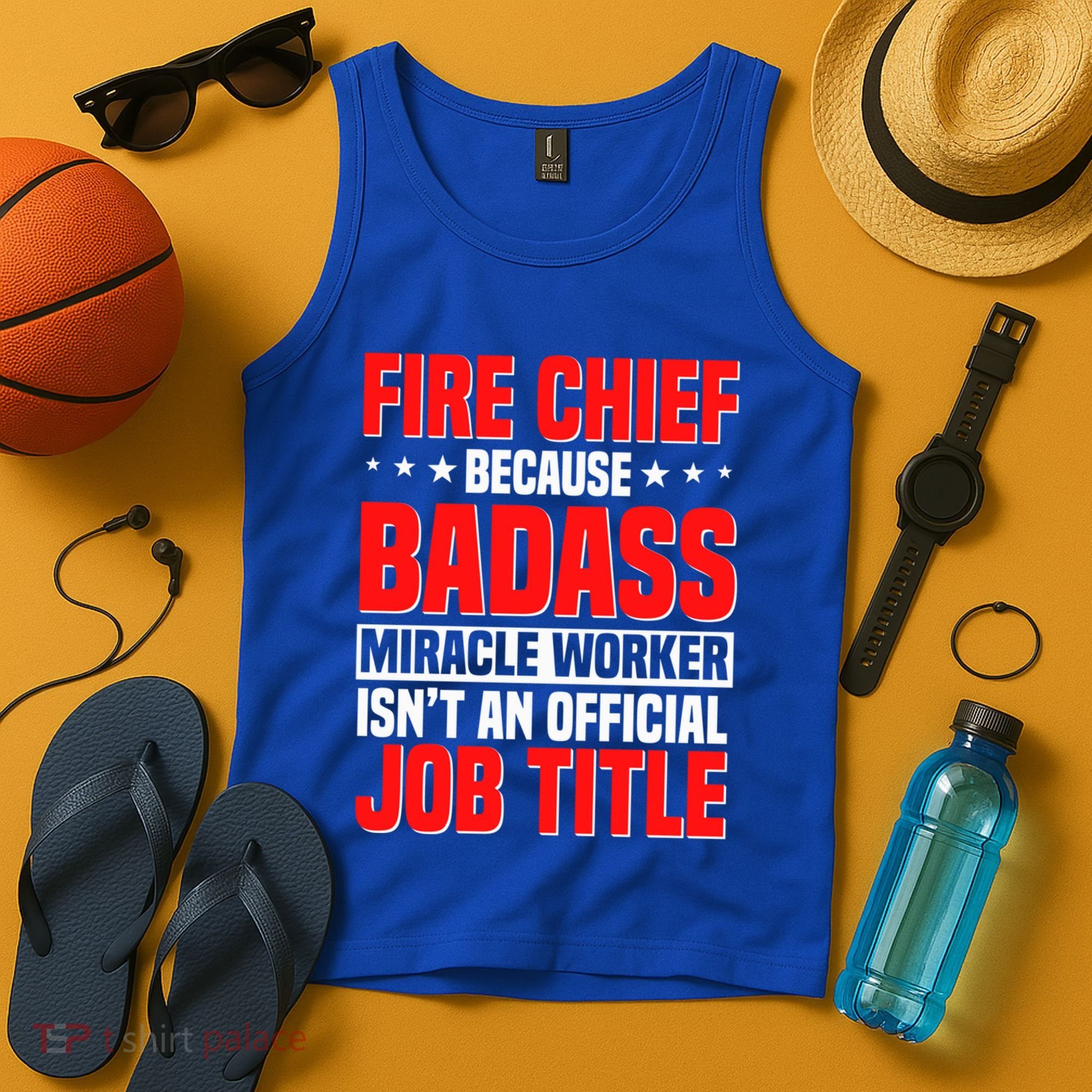 Fire Chief Comding Officer Badass Fire Firefighter Gift Tank Top